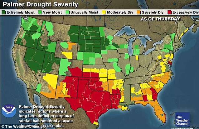 U.S. drought map